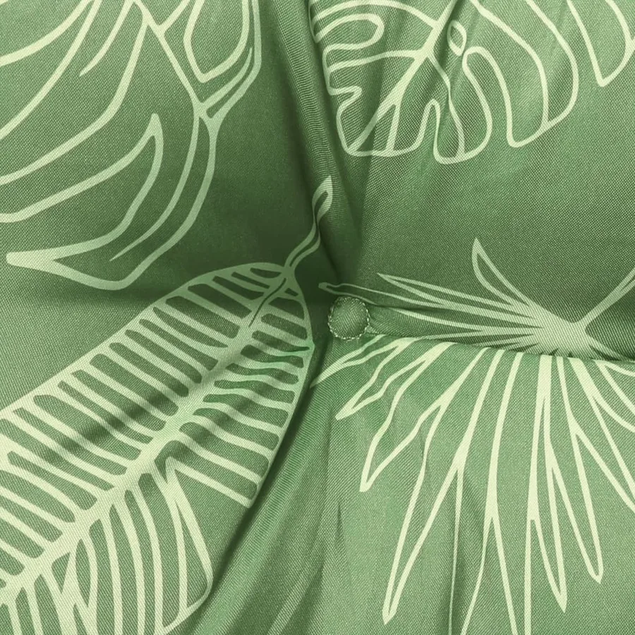 Coussin rond à motif de feuilles Ø 60 x11 cm tissu oxford - 5