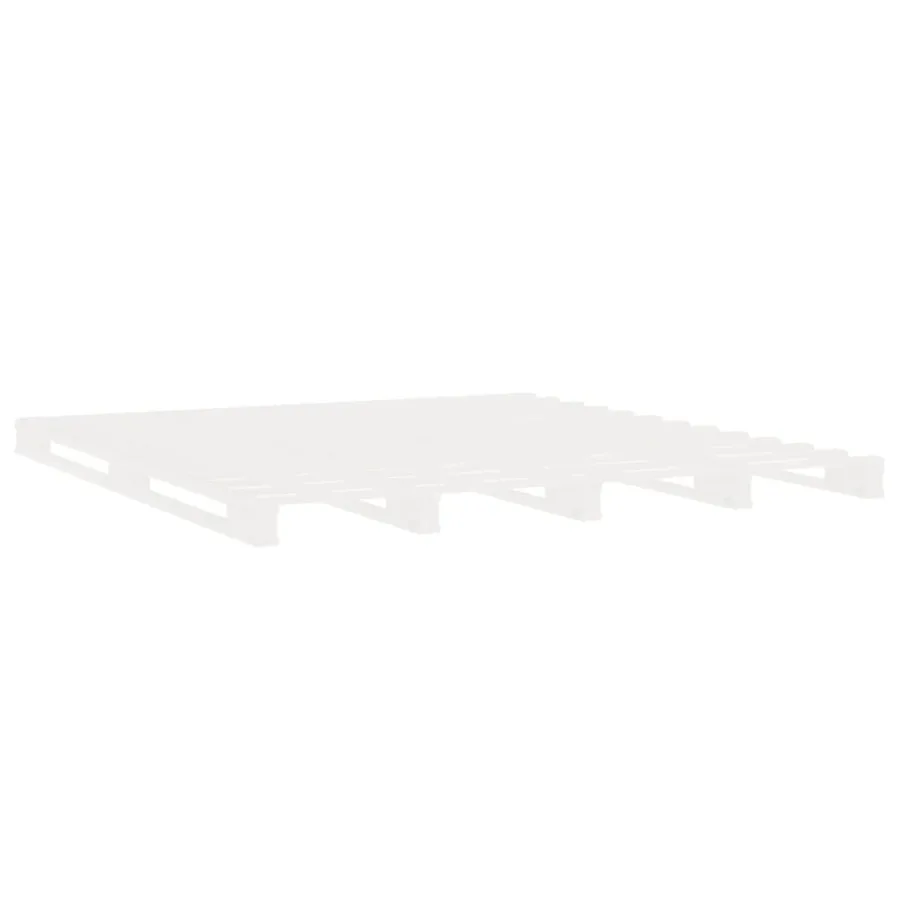 Cadre de lit sans matelas blanc 140x200 cm bois de pin massif - 6