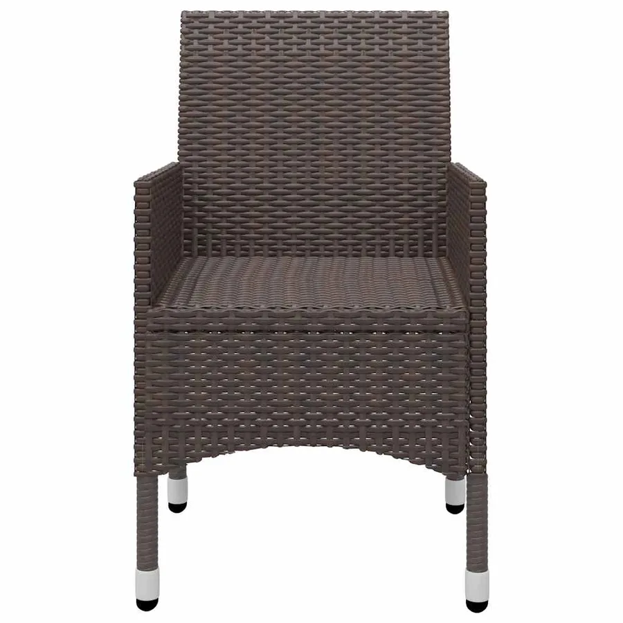 Ensemble à manger de jardin 11 pcs Marron - 10