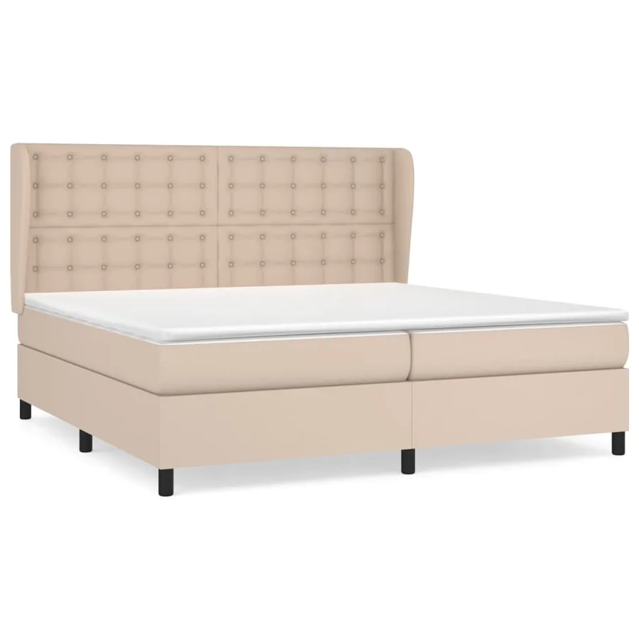Sommier à lattes de lit avec matelas Cappuccino 200x200 cm - 2