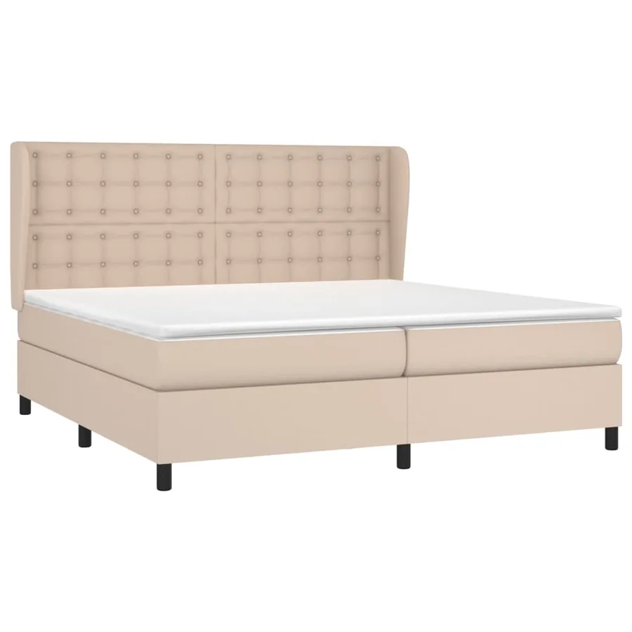 Sommier à lattes de lit avec matelas Cappuccino 200x200 cm - 3