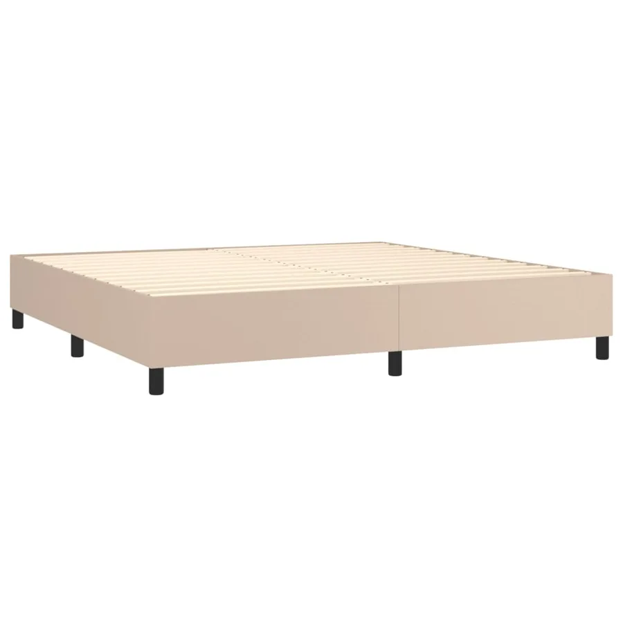 Sommier à lattes de lit avec matelas Cappuccino 200x200 cm - 4