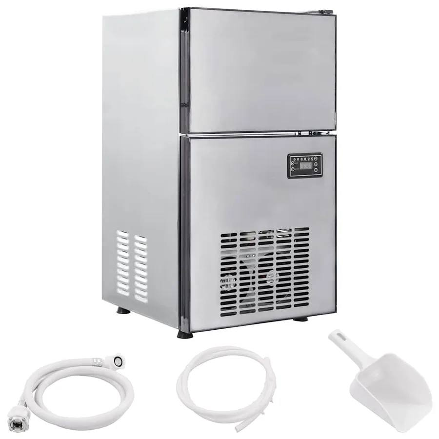 Fabricant de cubes de glace avec porte Argenté 43 x 40 x 71 cm - 3