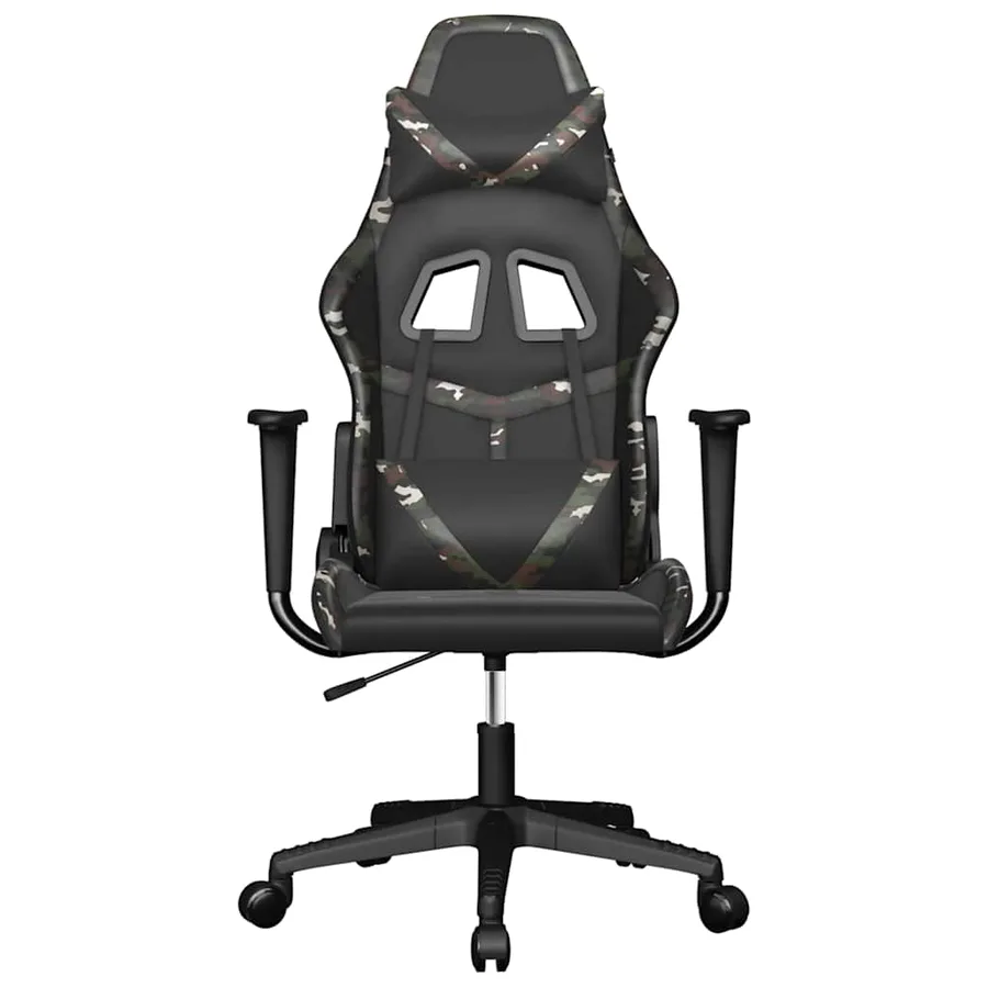Chaise de jeu de massage Noir et camouflage Similicuir - 3