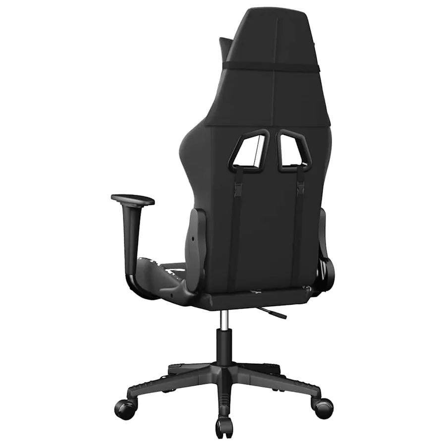Chaise de jeu de massage Noir et camouflage Similicuir - 7