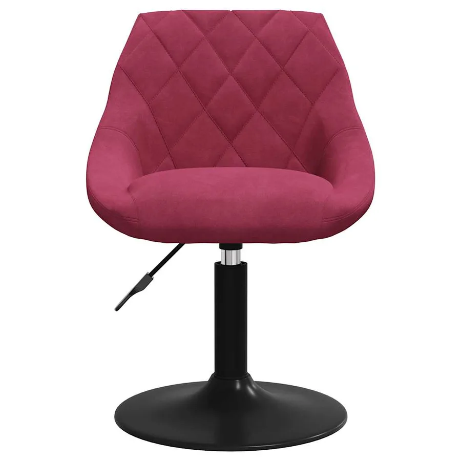 Chaise de salle à manger Rouge bordeaux Velours - 3