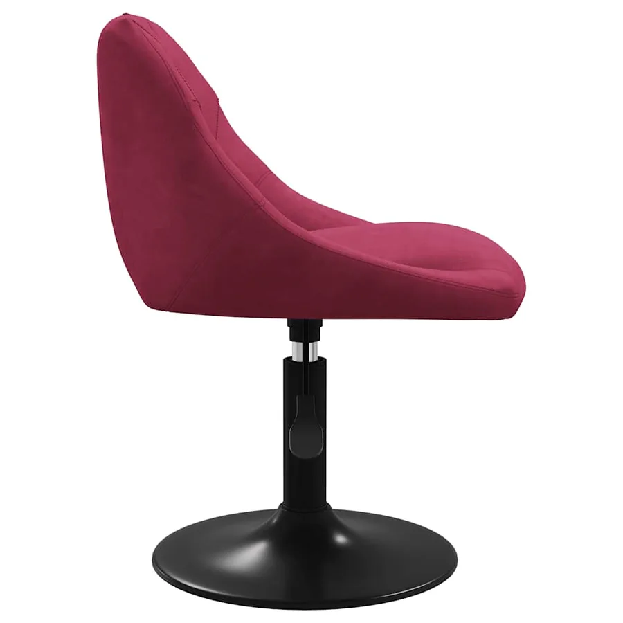 Chaise de salle à manger Rouge bordeaux Velours - 4
