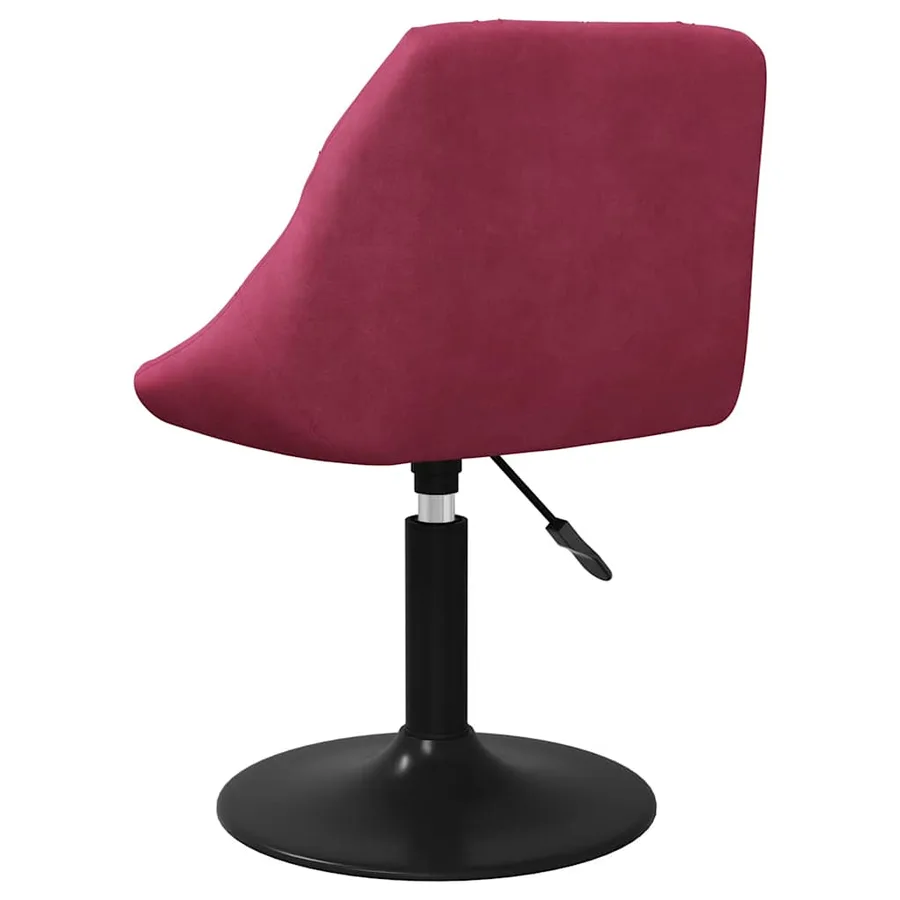 Chaise de salle à manger Rouge bordeaux Velours - 5
