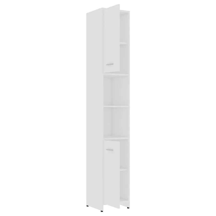 Ensemble de meubles de bain 3 pcs Blanc Bois d'ingénierie - 9