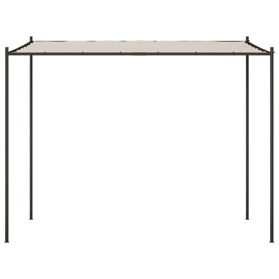 Belvédère blanc 3x3 m 180 g/m² tissu et acier - 3