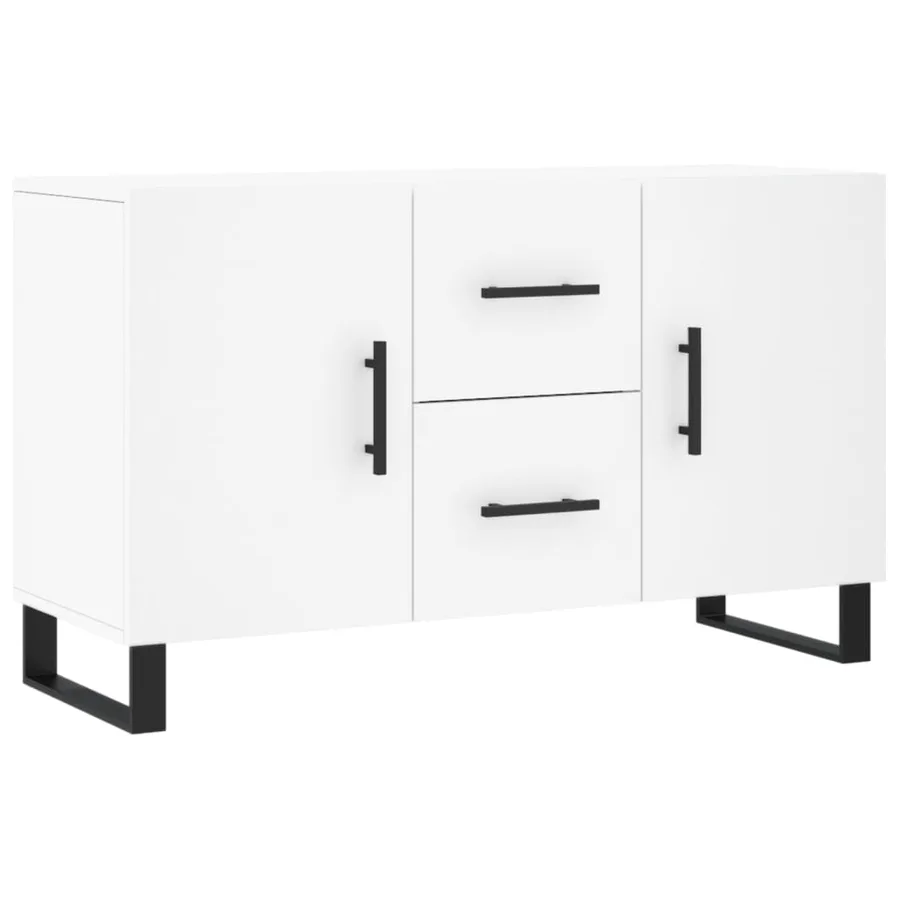 Buffet blanc 100x36x60 cm bois d'ingénierie - 2