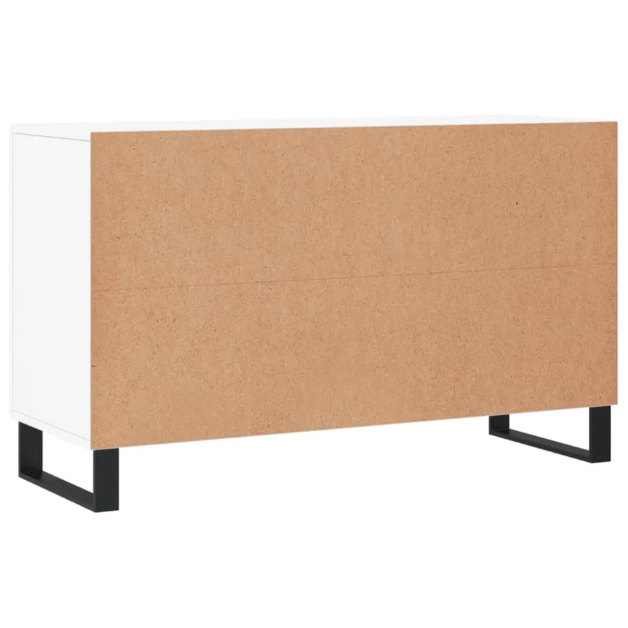 Buffet blanc 100x36x60 cm bois d'ingénierie - 8
