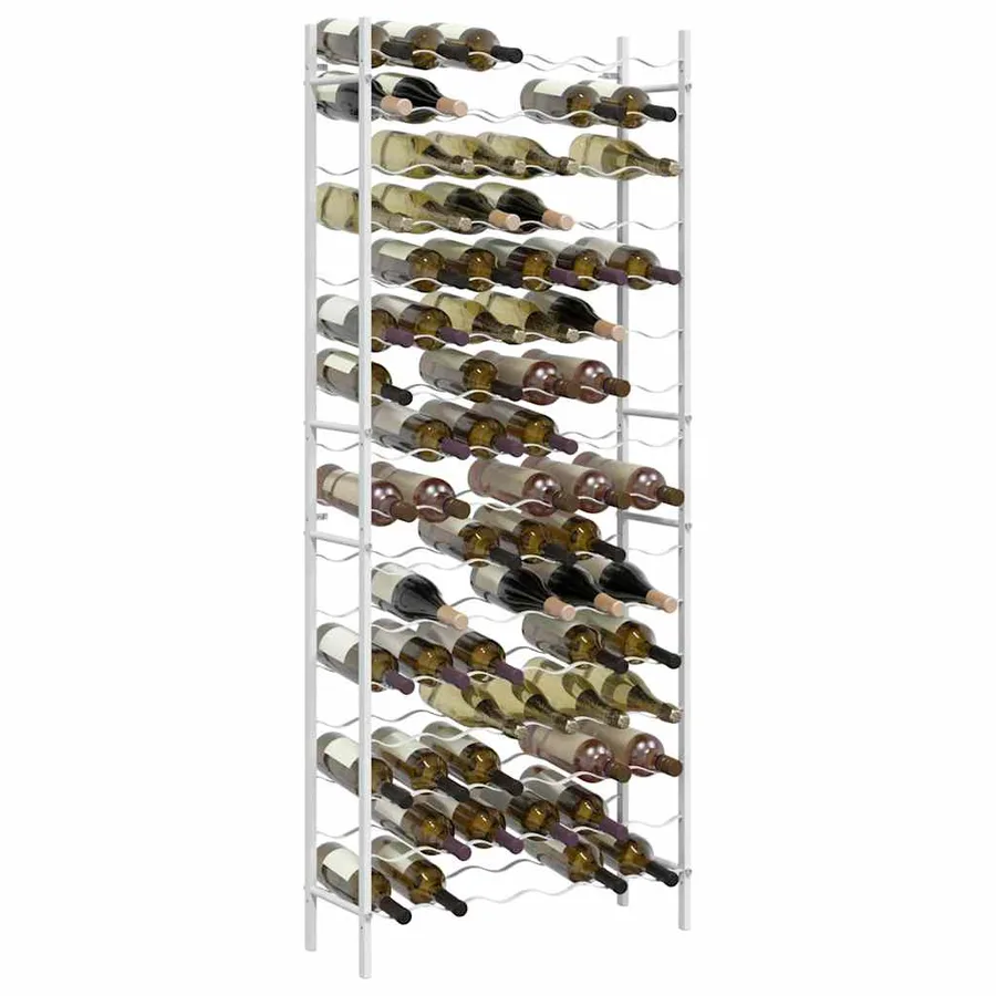 Casier à bouteilles pour 96 bouteilles Blanc Métal - 4