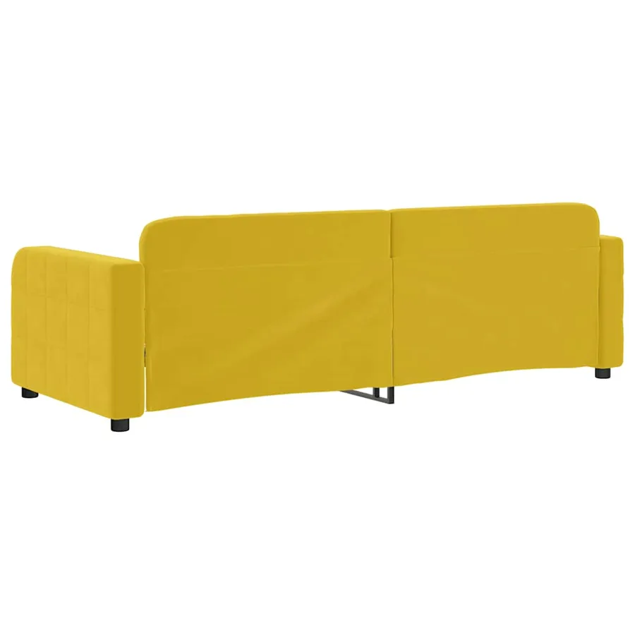 Lit de repos sans matelas jaune 80x200 cm velours - 5
