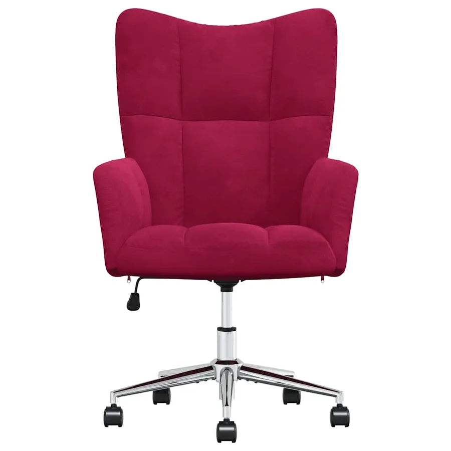 Chaise de relaxation Rouge bordeaux Velours - 3