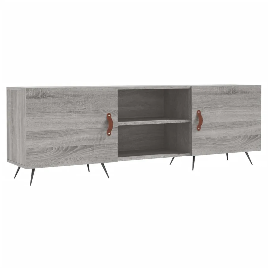 Meuble TV sonoma gris 150x30x50 cm bois d'ingénierie - 2