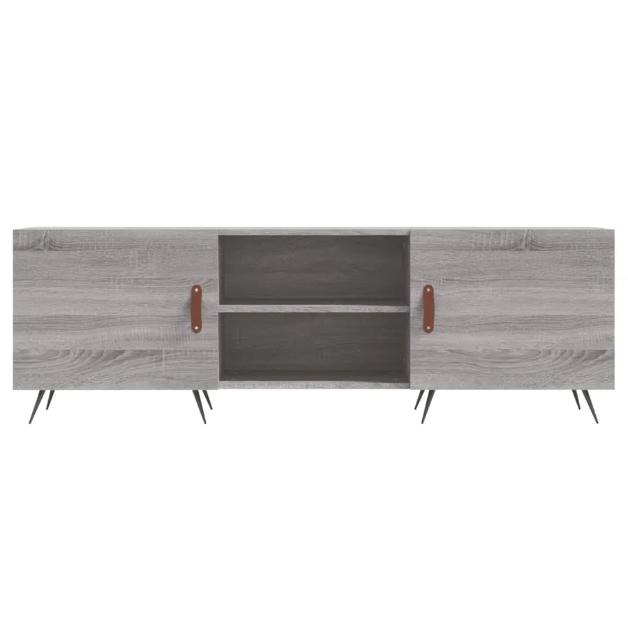 Meuble TV sonoma gris 150x30x50 cm bois d'ingénierie - 5