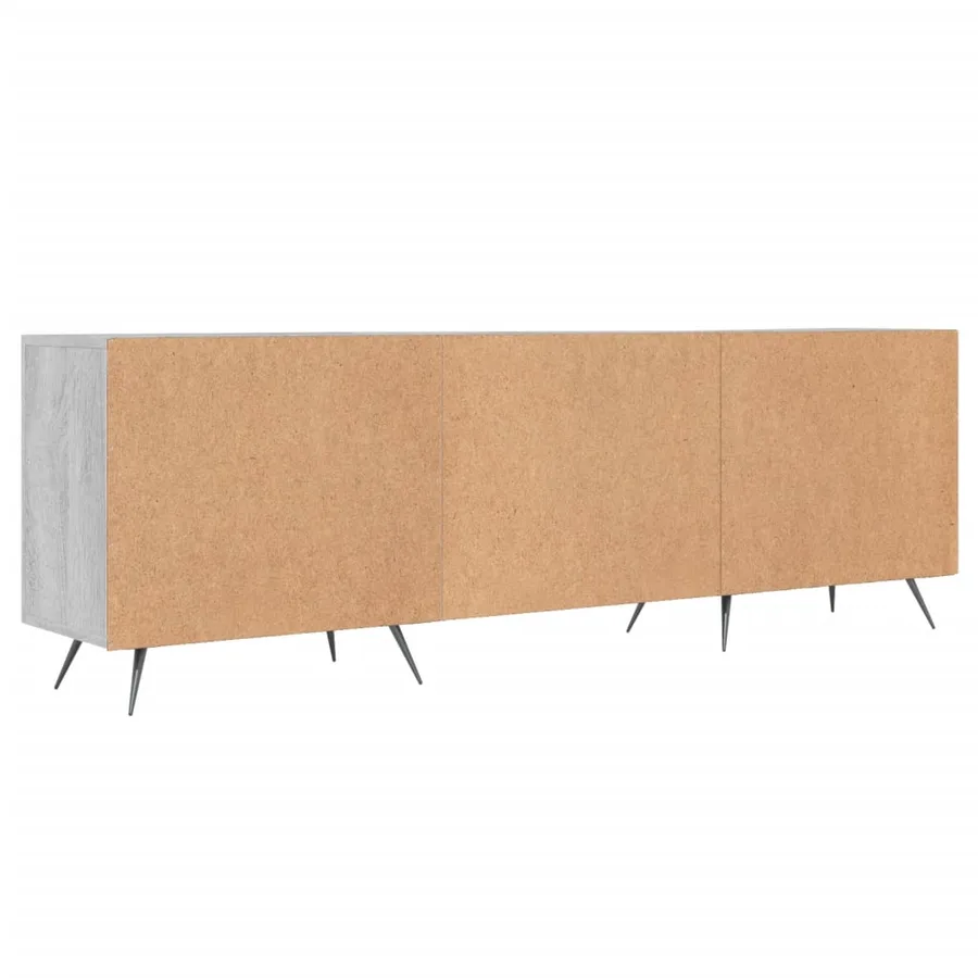 Meuble TV sonoma gris 150x30x50 cm bois d'ingénierie - 8