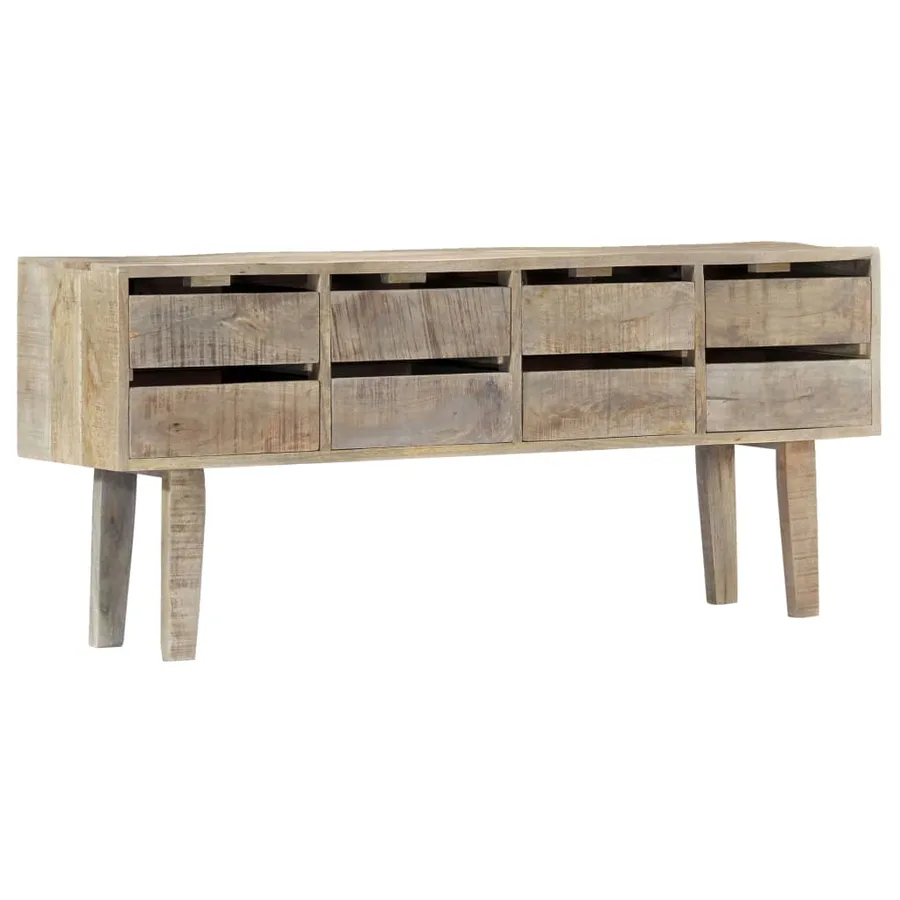 Buffet 140x30x60 cm Bois de manguier massif - 11