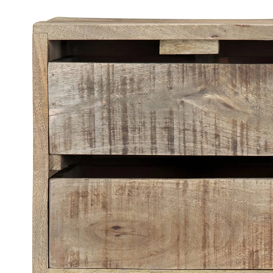 Buffet 140x30x60 cm Bois de manguier massif - 6