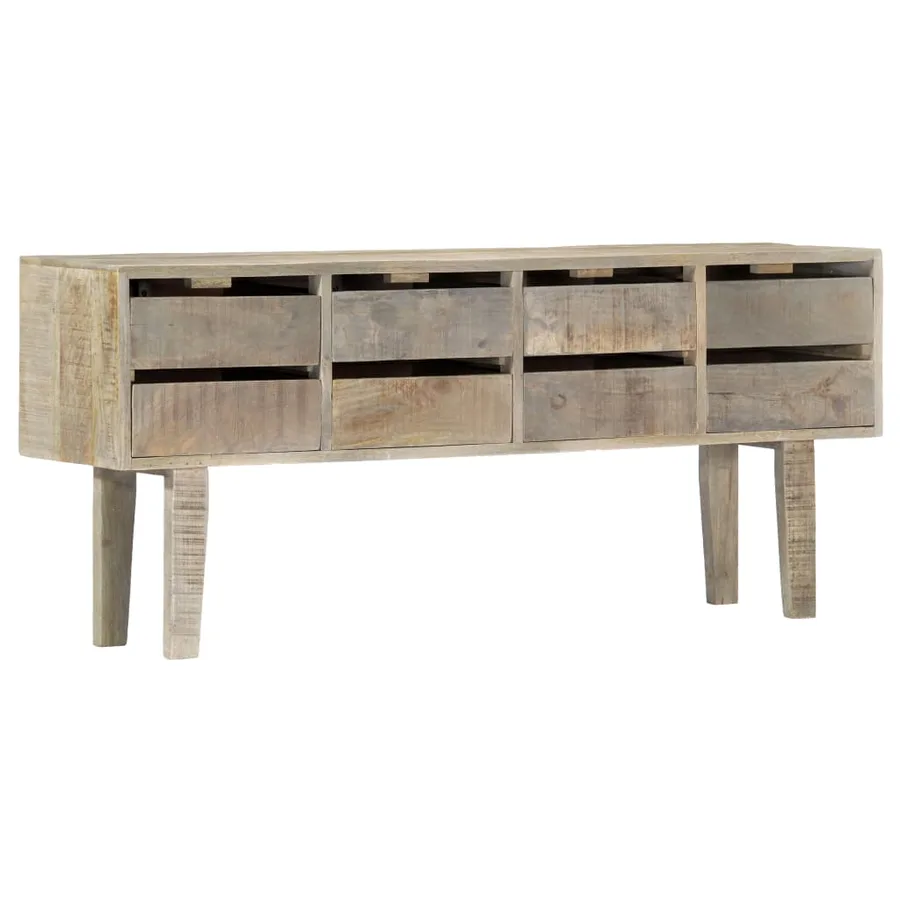 Buffet 140x30x60 cm Bois de manguier massif - 8