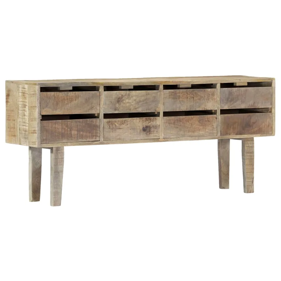 Buffet 140x30x60 cm Bois de manguier massif - 9