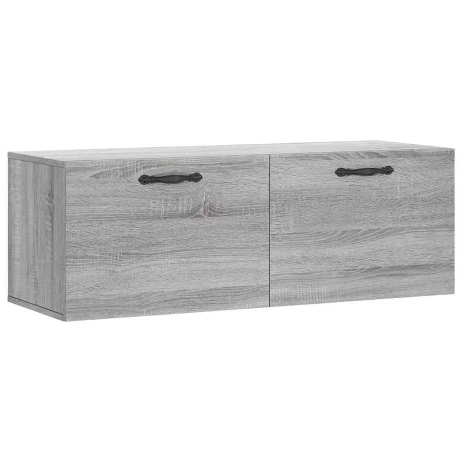 Armoire murale sonoma gris 100x36,5x35 cm bois d'ingénierie - 2