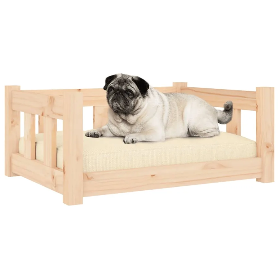 Lit pour chien 65,5x50,5x28 cm Bois de pin solide - 3