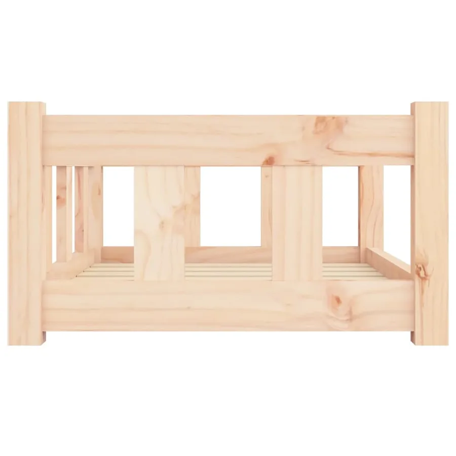 Lit pour chien 65,5x50,5x28 cm Bois de pin solide - 5
