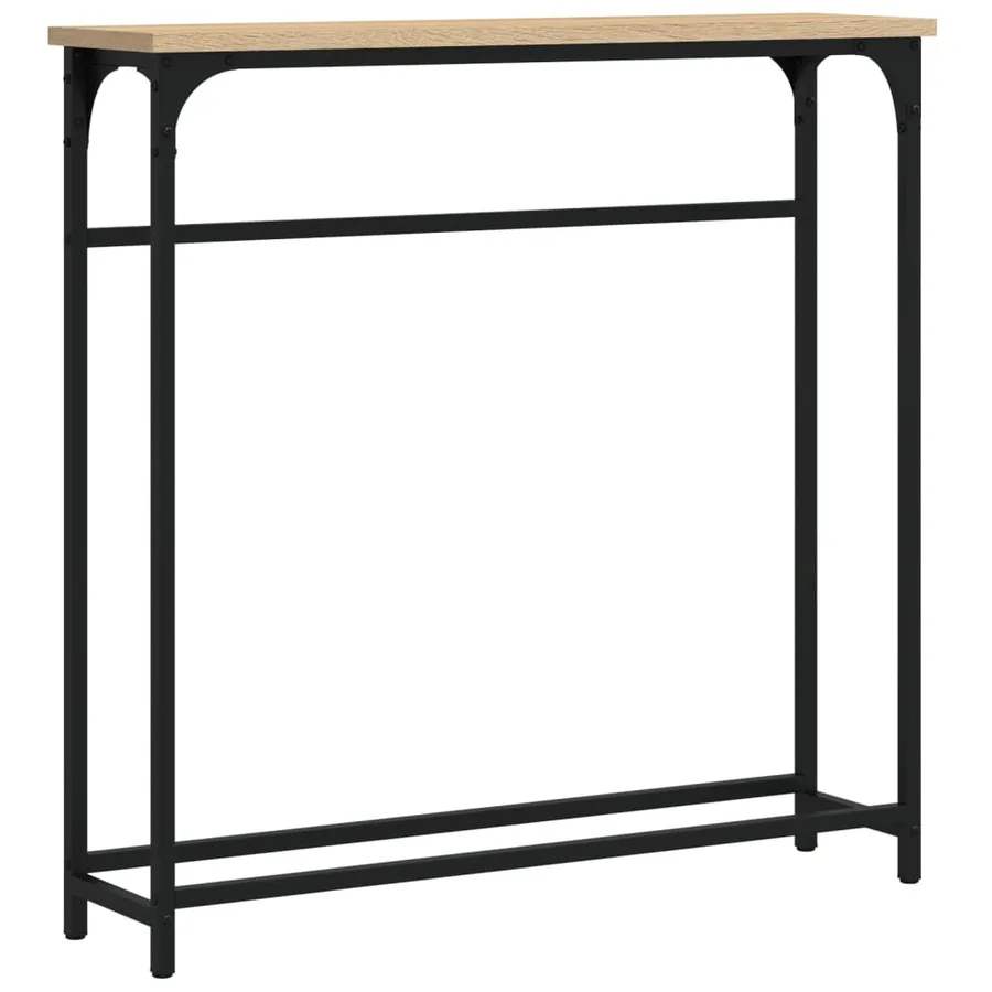 Table console Chêne Sonoma 75x19,5x75 cm Bois d'ingénierie - 2