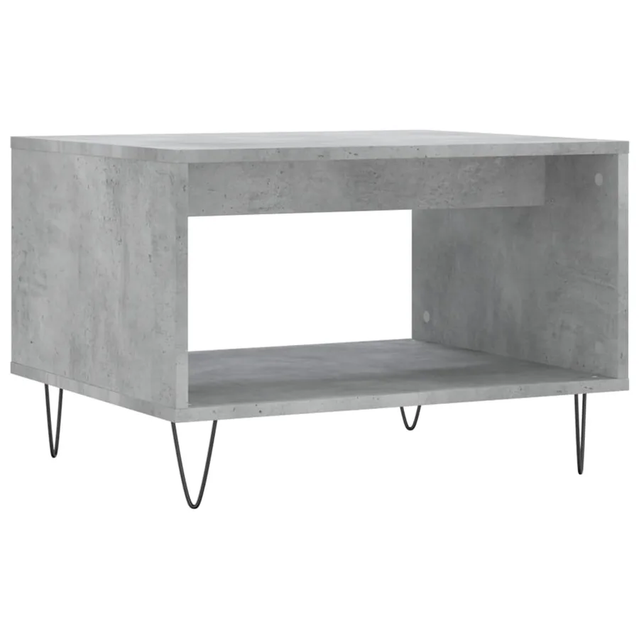 Table basse gris béton 60x50x40 cm bois d'ingénierie - 6