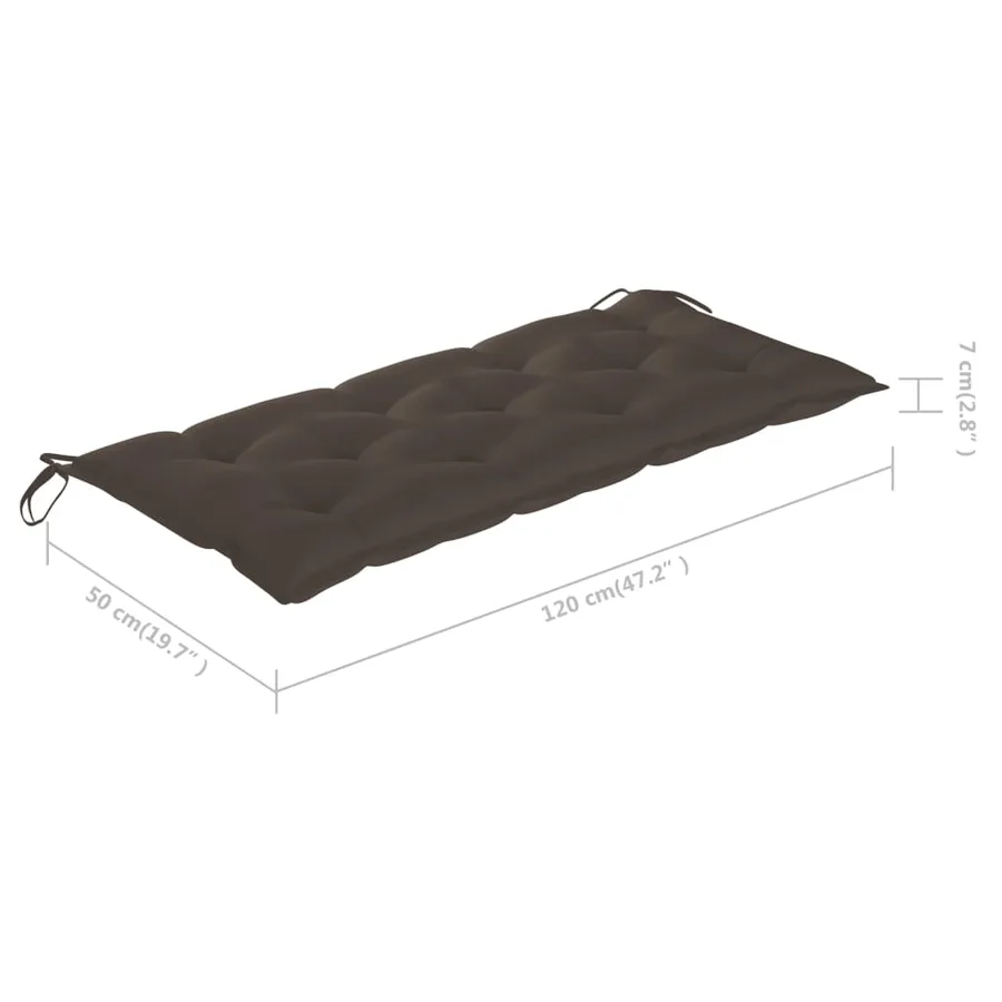 Banc de jardin avec coussin 120 cm Bambou - 11