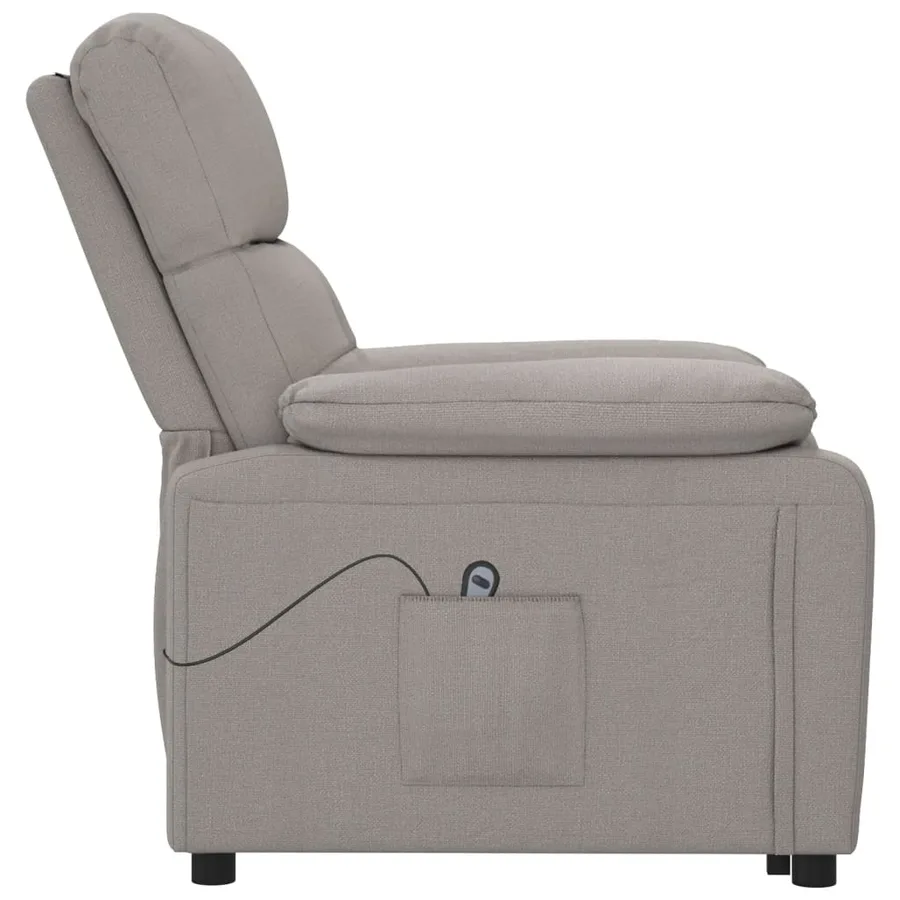 Fauteuil inclinable électrique Taupe Tissu - 5