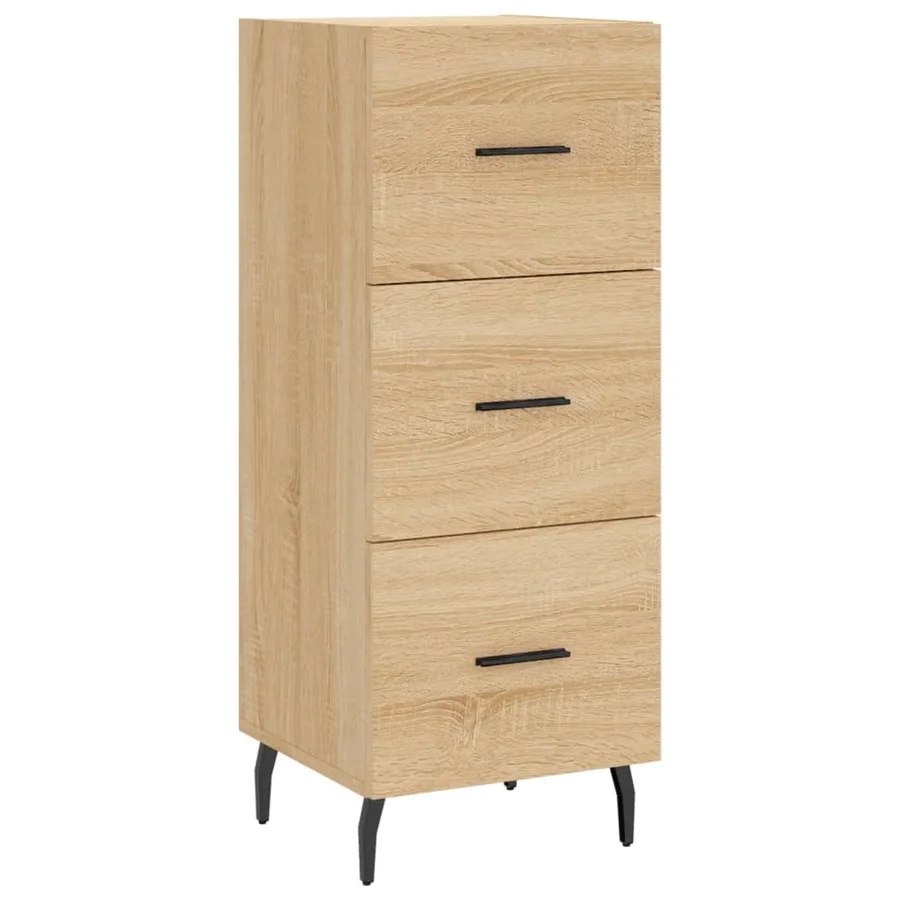 Buffet haut Chêne sonoma 34,5x34x180 cm Bois d'ingénierie - 4
