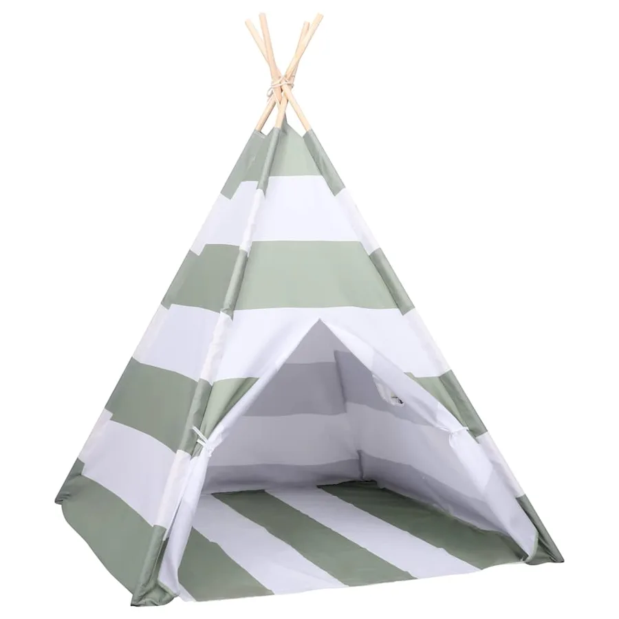Tente pour enfants Rayé Gris et blanc 120 x 120 x 150 cm - 2