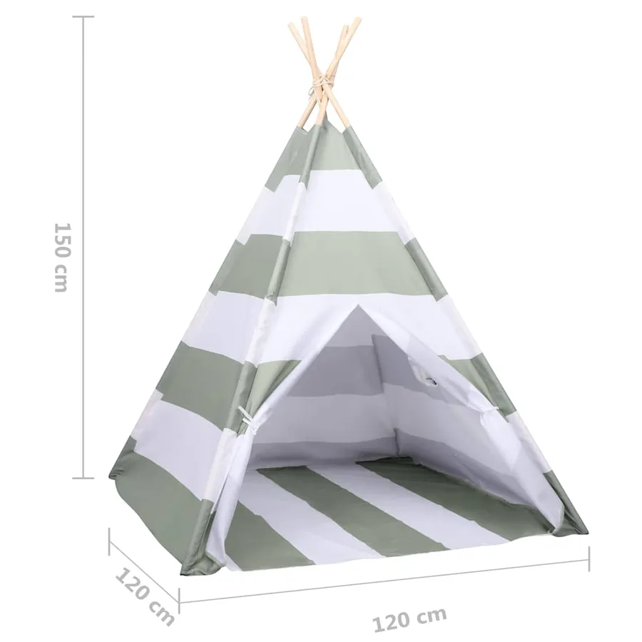 Tente pour enfants Rayé Gris et blanc 120 x 120 x 150 cm - 7