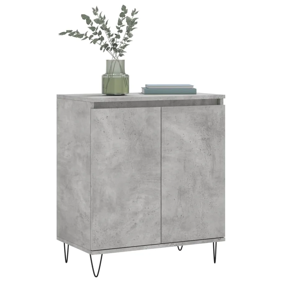 Buffet Gris béton 60x35x70 cm Bois d'ingénierie - 3