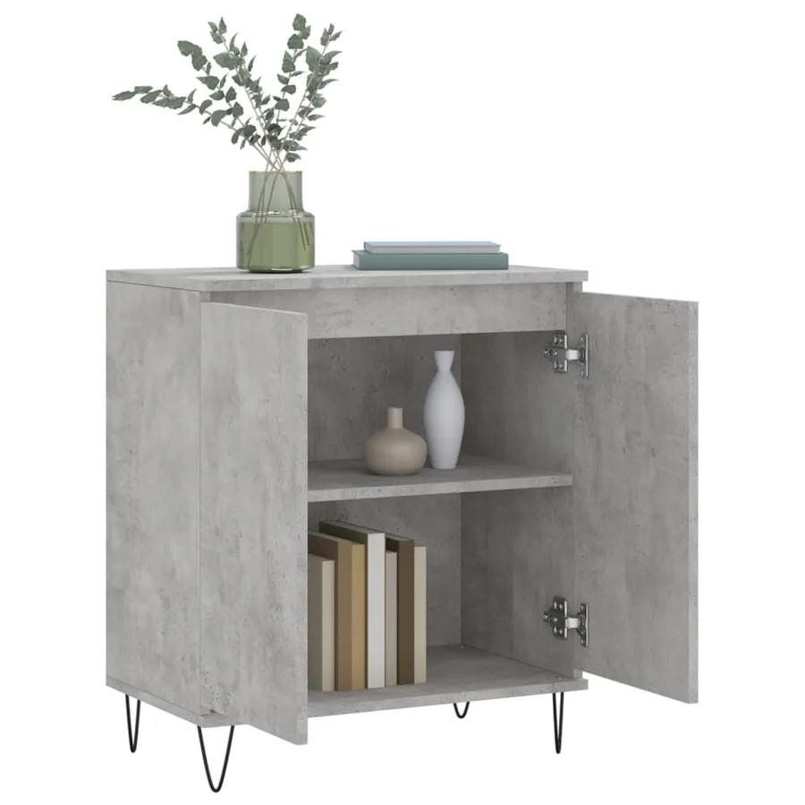 Buffet Gris béton 60x35x70 cm Bois d'ingénierie - 4