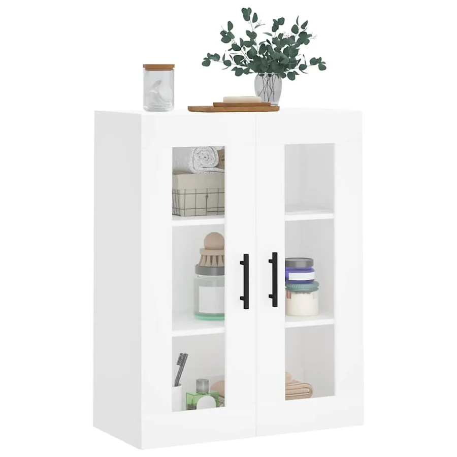 Armoire murale blanc 69,5x34x90 cm - 4