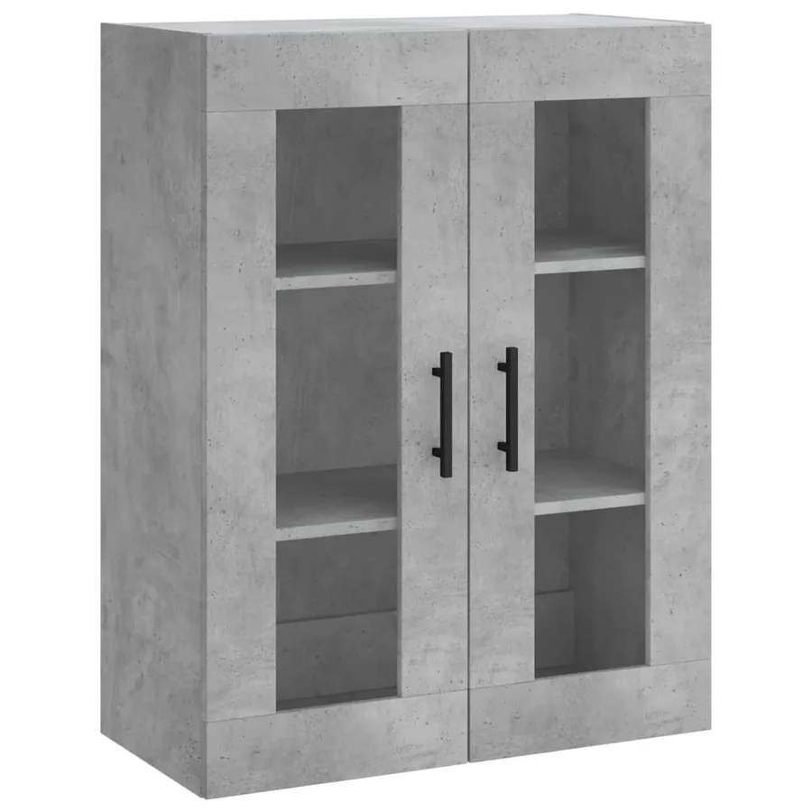 Armoires murales 2 pcs gris béton bois d'ingénierie - 5