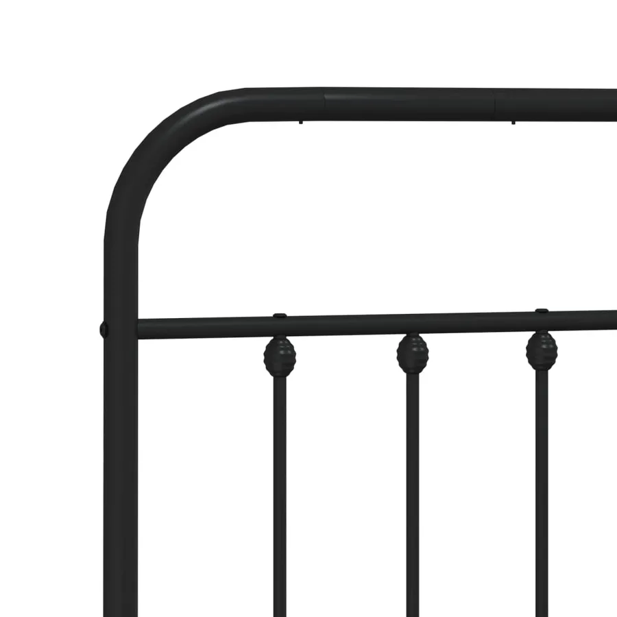 Cadre de lit métal sans matelas avec pied de lit noir 120x190cm - 9