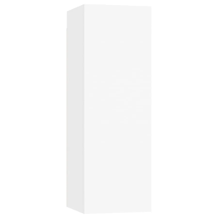 Ensemble de meubles TV 4 pcs Blanc Bois d'ingénierie - 4