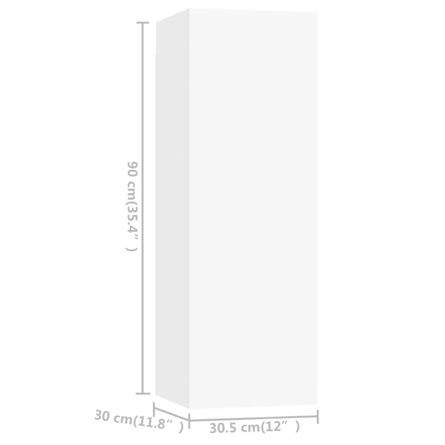 Ensemble de meubles TV 4 pcs Blanc Bois d'ingénierie - 7