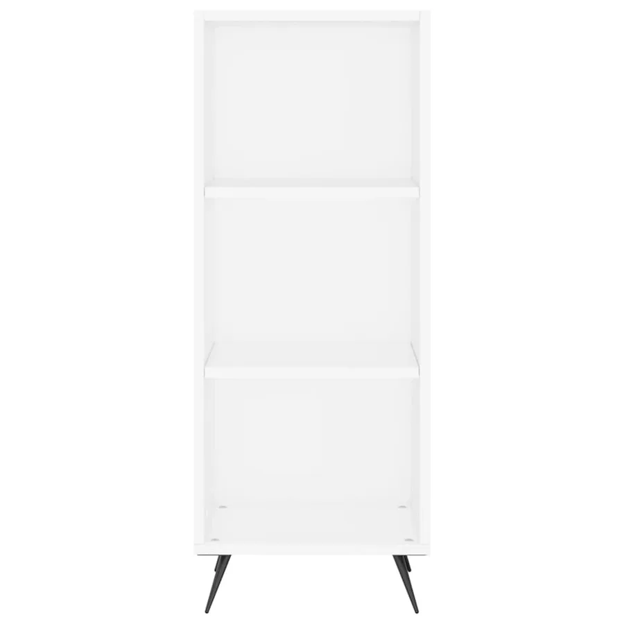 Buffet haut Blanc 34,5x34x180 cm Bois d'ingénierie - 6