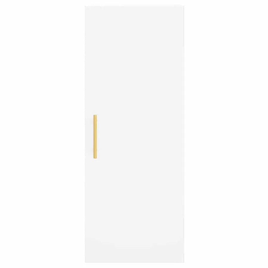 Buffet haut Blanc 34,5x34x180 cm Bois d'ingénierie - 8