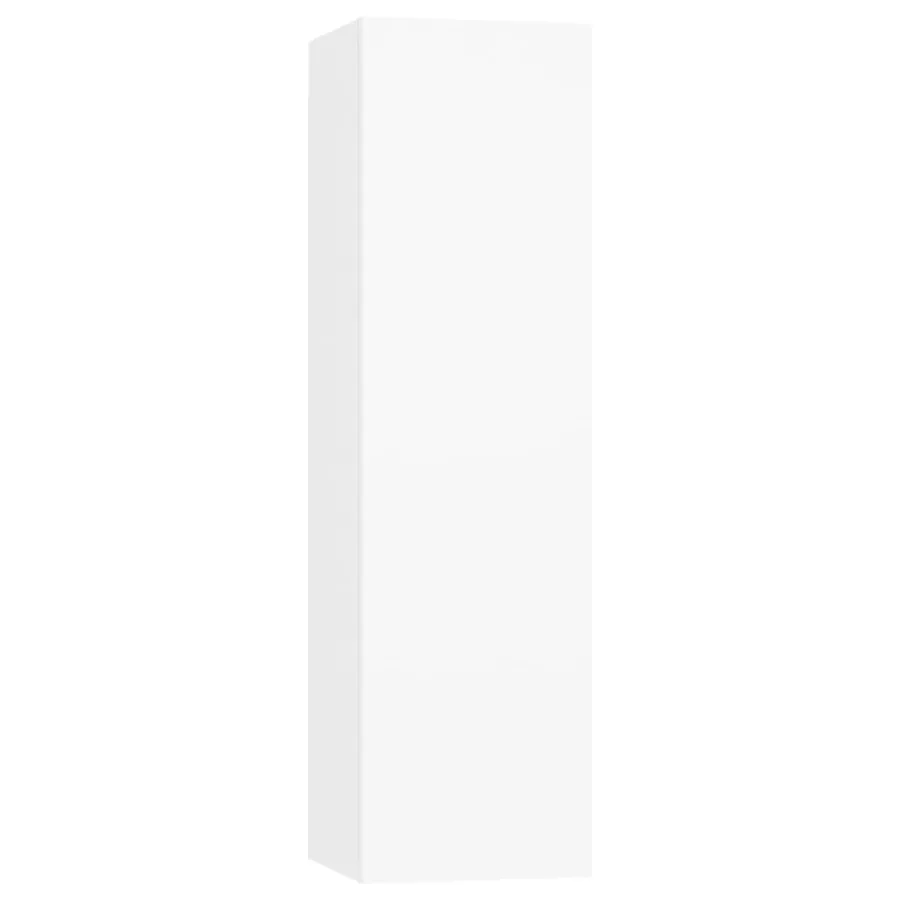 Ensemble de meuble TV 4 pcs Blanc Bois d'ingénierie - 4