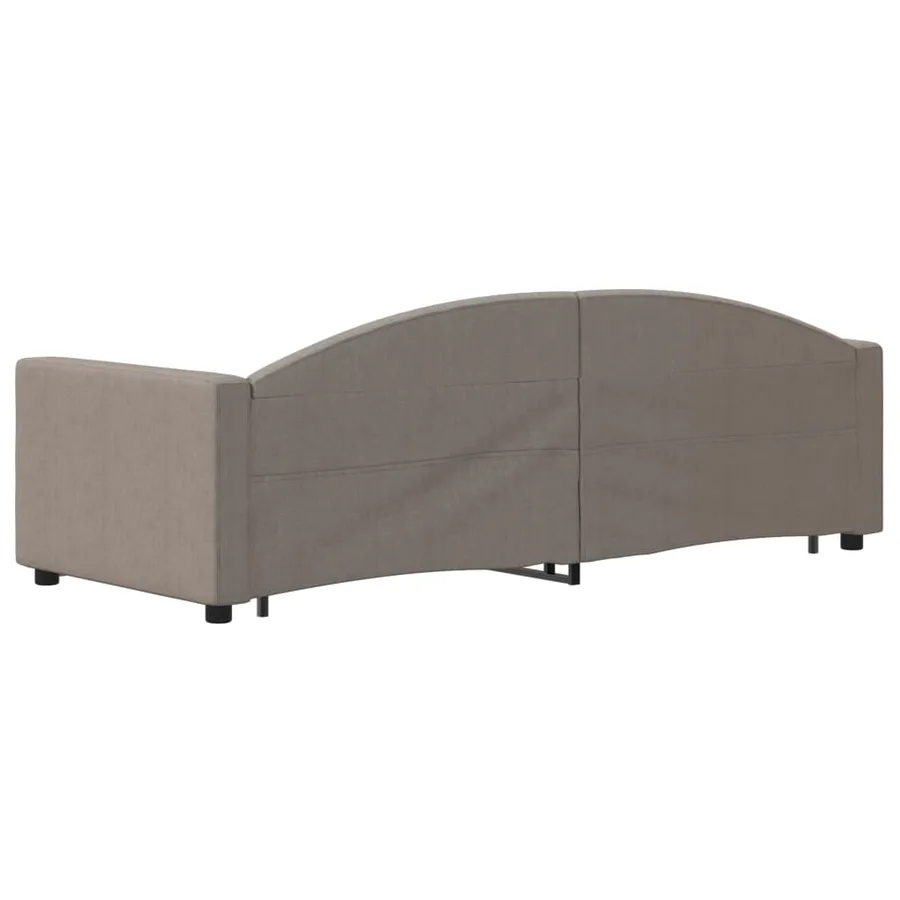 Lit de jour avec gigogne et tiroirs sans matelas taupe 80x200cm - 5