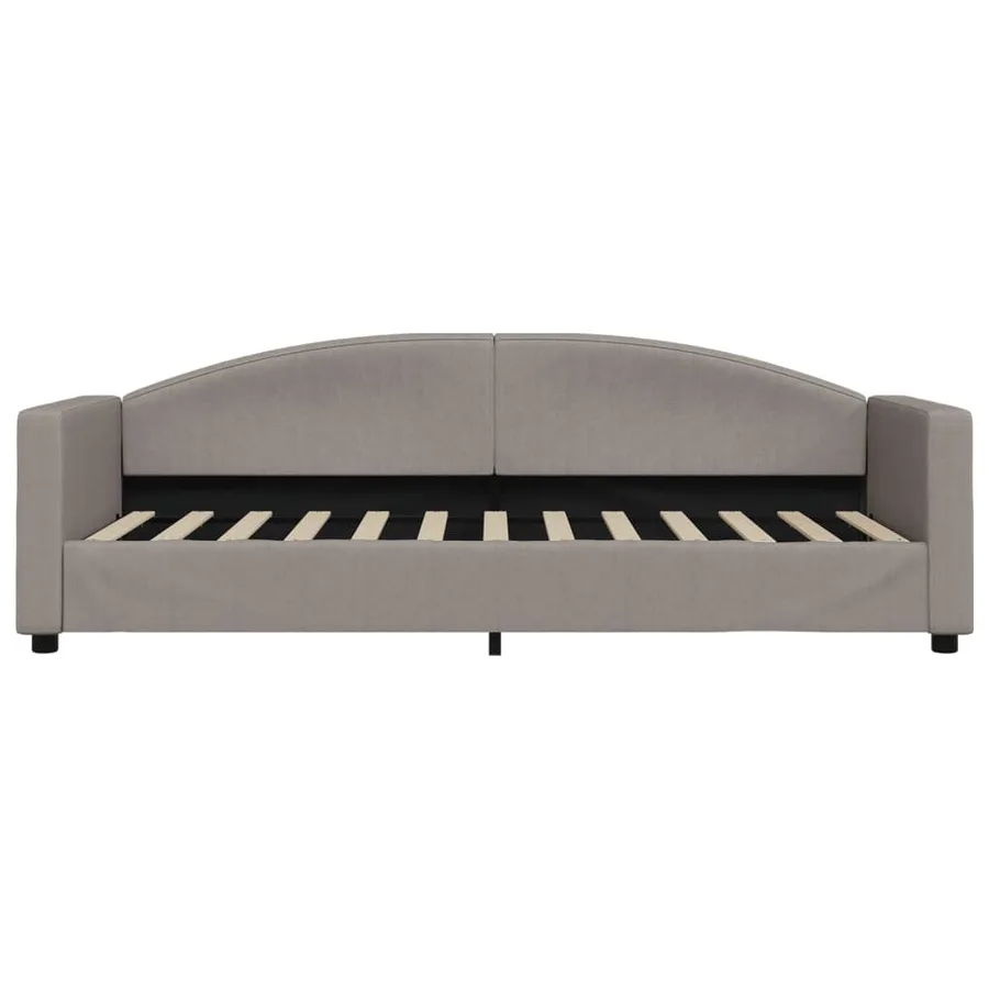 Lit de jour avec gigogne et tiroirs sans matelas taupe 80x200cm - 7