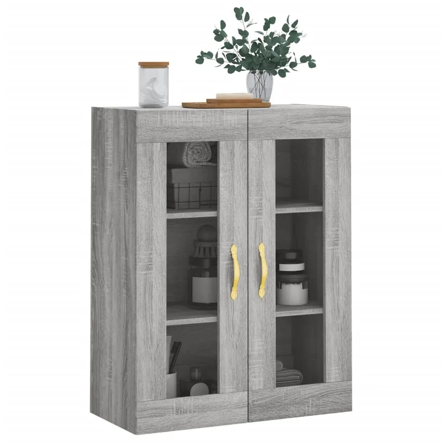 Armoire murale sonoma gris 69,5x34x90 cm - 4