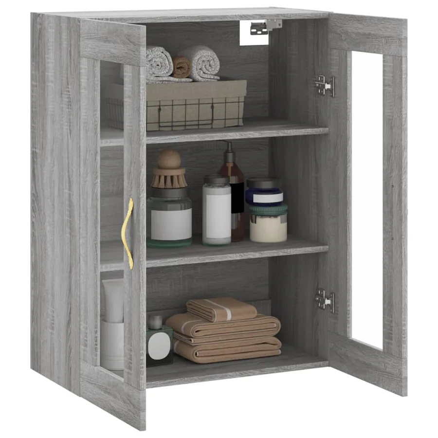 Armoire murale sonoma gris 69,5x34x90 cm - 5